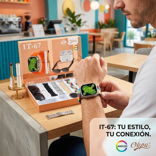 Reloj Smartwatch IT-67-Kit Completo Multifuncional