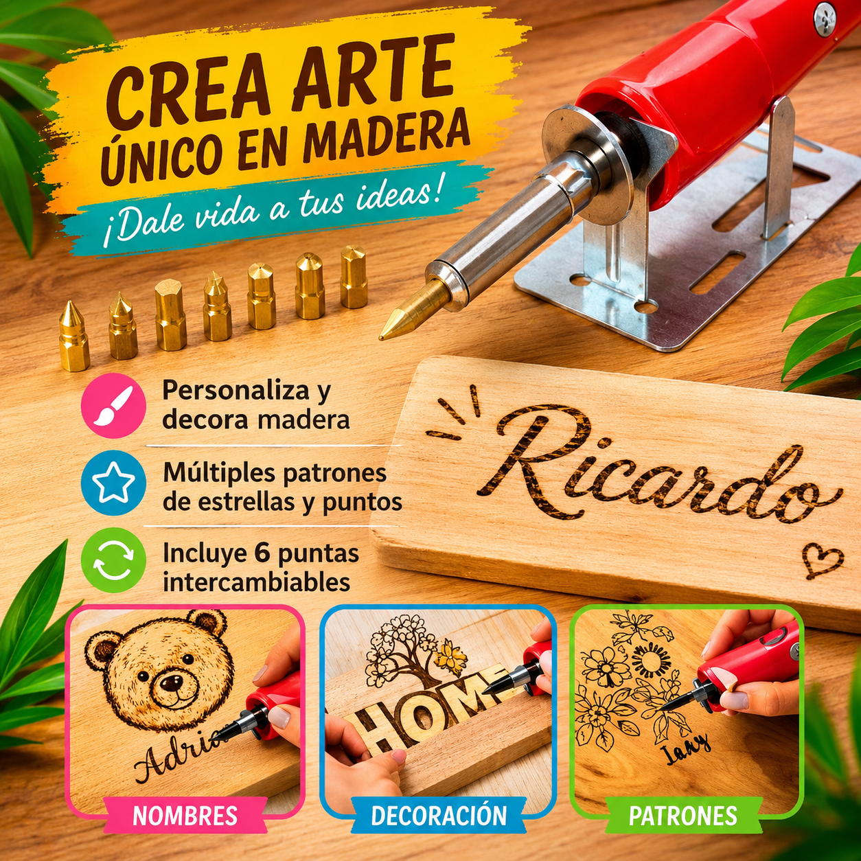 Lápiz Pirograbador para Madera – Crea Diseños Únicos
