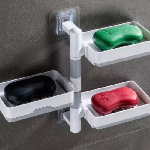Jabonera Organizador Giratorio para Baños y Cocina- 3 Nivele