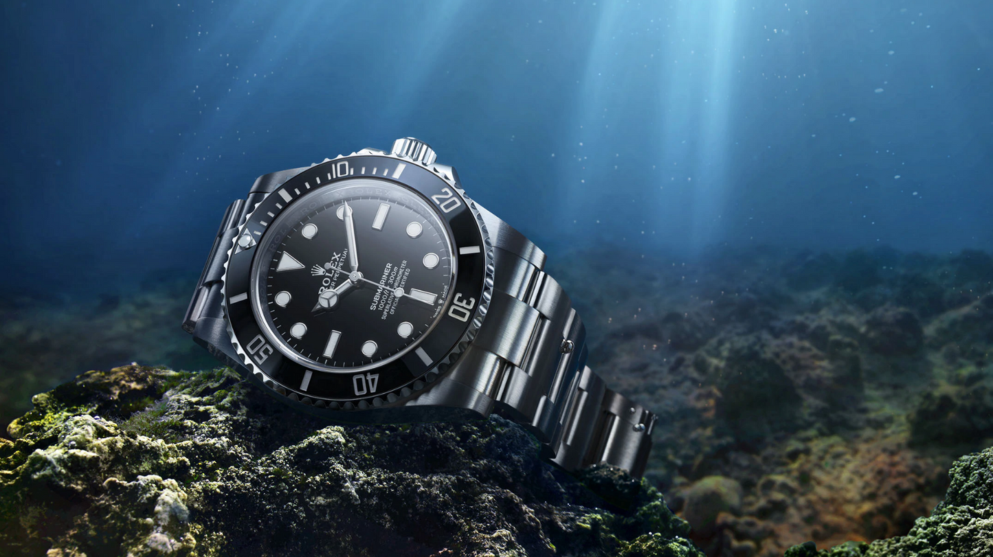 Reloj ROLEX Submariner trenzado Plateado/Negro