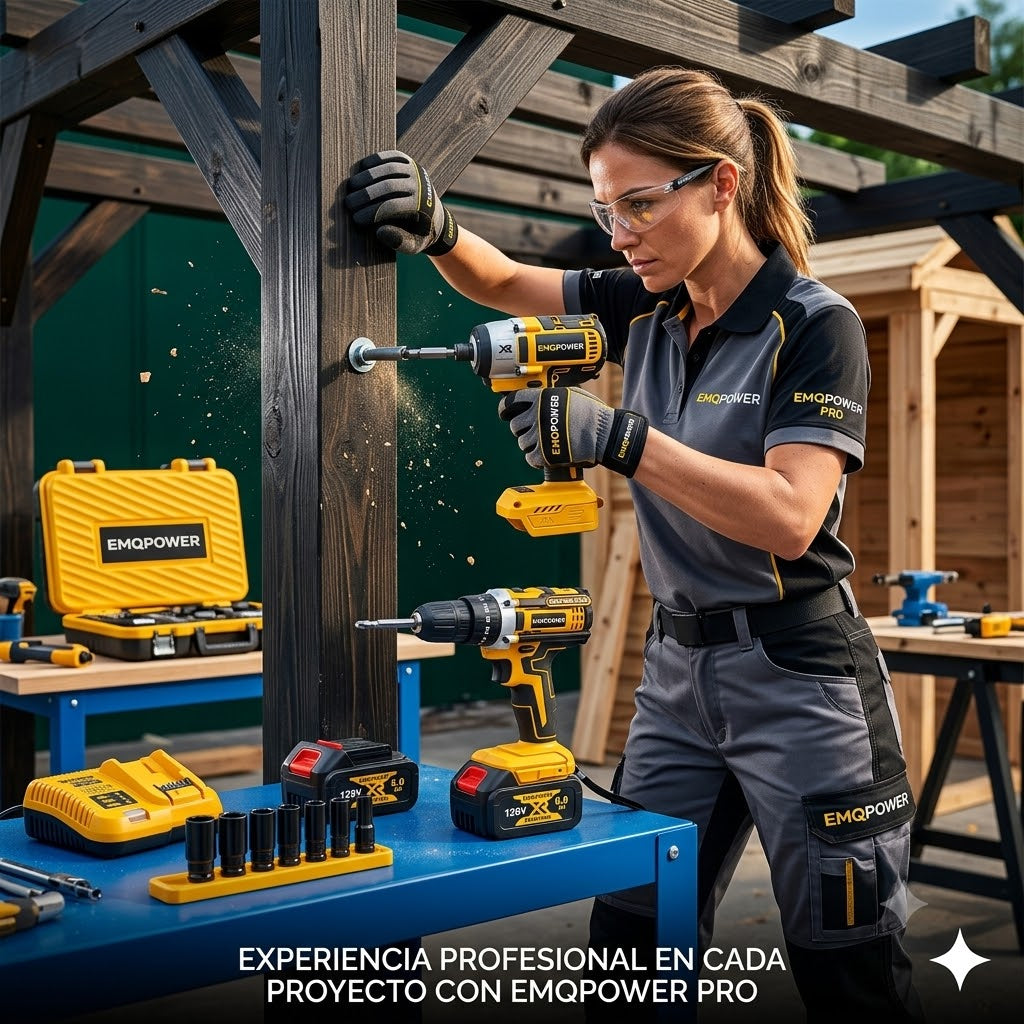 Set de Taladro yTaladro de Impacto'EMQPOWER PRO