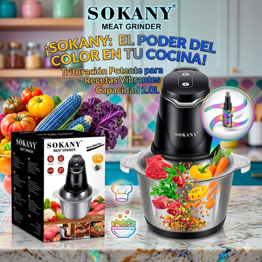 Tricturadora Electrica de Alimentos y Carnes,SOKANY 2L