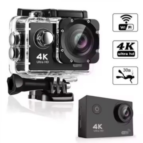 Camara Deportiva 4K Ultra HD Wifi-Sumergible Hasta 30m