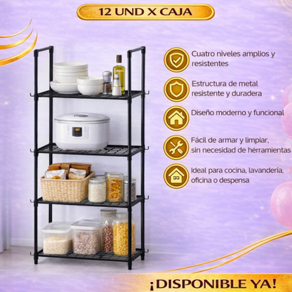 Estante Organizador de Cocina 4 Niveles
