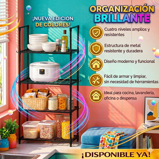 Estante Organizador de Cocina 4 Niveles