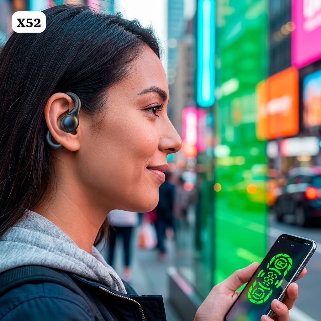 Audífonos  Inalambricos Bluetooth X52- Pantalla Led