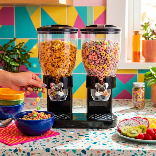 DISPENSADOR Doble de Cereales y Alimentos Secos 4 Litros