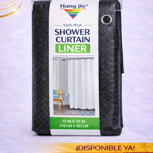Cortina Protectora para Baño PEVA Hang Jie , unSolo Color