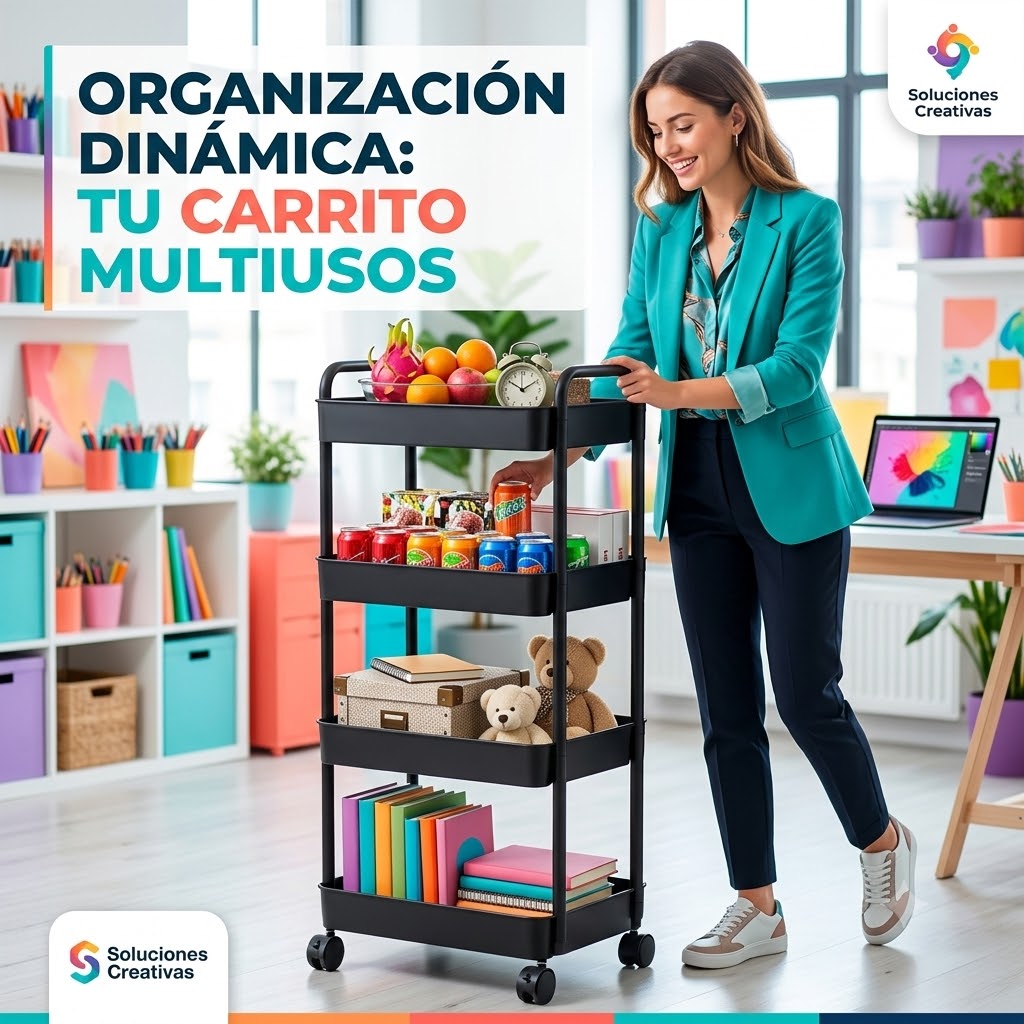 Estante Organizador 4 Niveles con Ruedas'Multiuso
