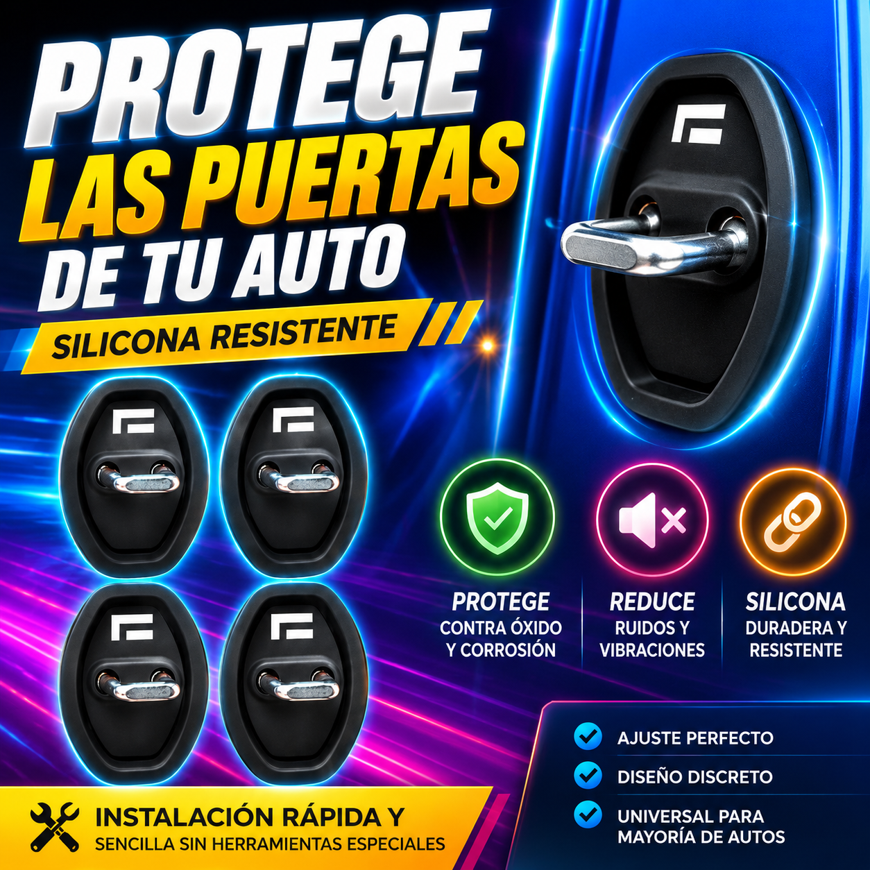 Cubierta de Goma  para  Puerta. pack de 4 unidades