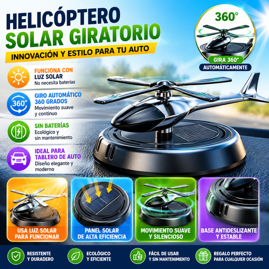 Helicóptero Aromatico Solar Giratorio para Auto