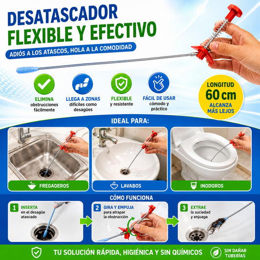Cable Destapador de Tuberia y Desague