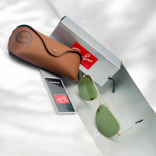 Rayban Aviator Verde Dorado+Estuche Tipo Original
