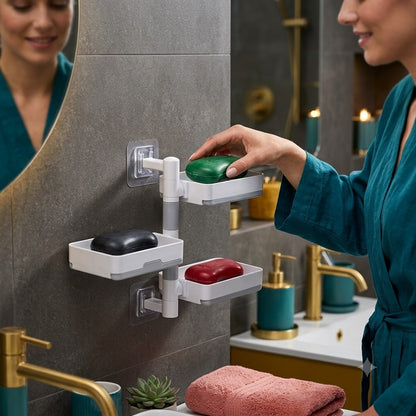 Jabonera Organizador Giratorio para Baños y Cocina- 3 Nivele