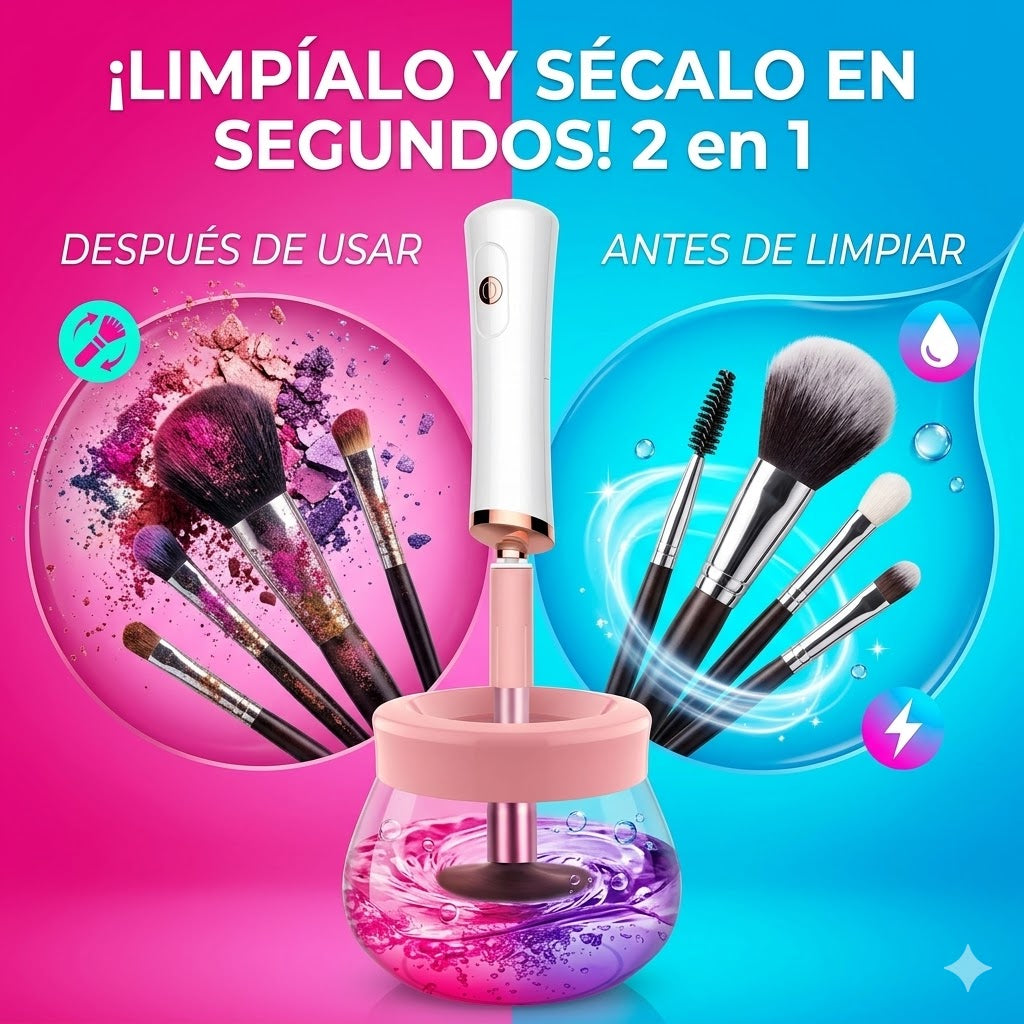 Limpiador Eléctrico de Brochas de Maquillaje 2 en 1 💄✨