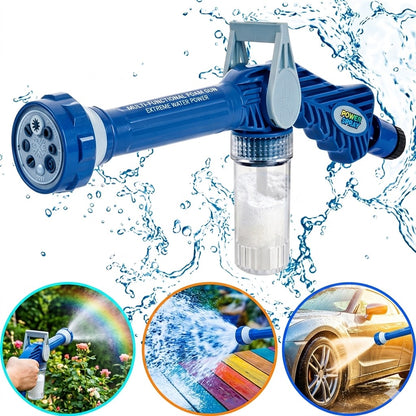Pistola de Agua Multifuncional 8 en 1 con Dispensador de Jabon
