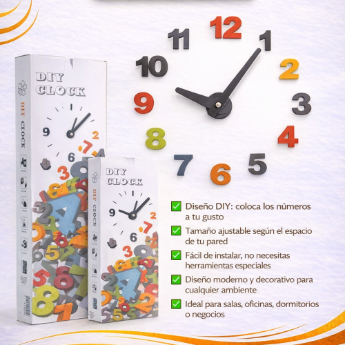 Reloj de Pared 3D -DIY Decorativo Moderno