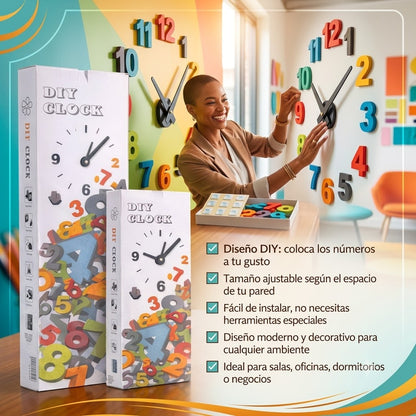 Reloj de Pared 3D -DIY Decorativo Moderno