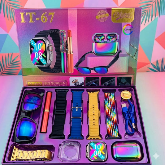 Reloj Smartwatch IT-67-Kit Completo Multifuncional