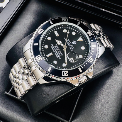 Reloj ROLEX Submariner trenzado Plateado/Negro