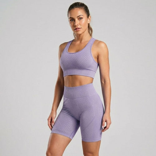 Set Deportivo Corto Top/Short, Morado Claro