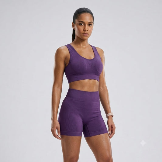 Set Deportivo Top/Short,Morado Ciruela