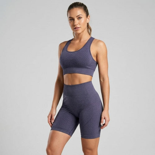 Set Deportivo Corto Top/Short ,Morado Oscuro